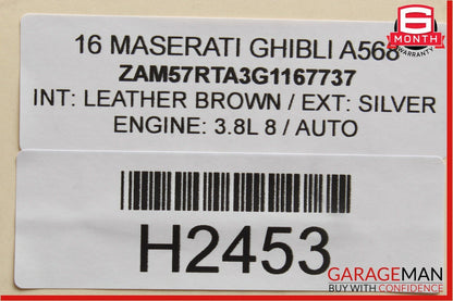 14-17 Maserati Ghibli HUB Passive Entry Control Module 670008068