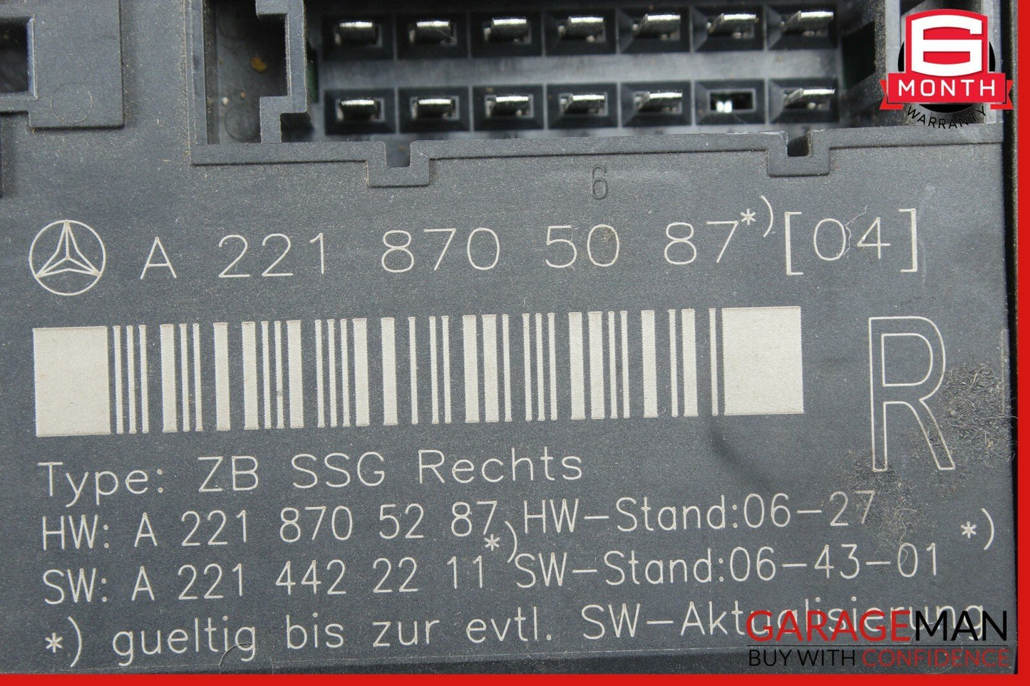 07-13 Mercedes W221 S550 Front Right Side Seat Controller Module Unit 2218705087