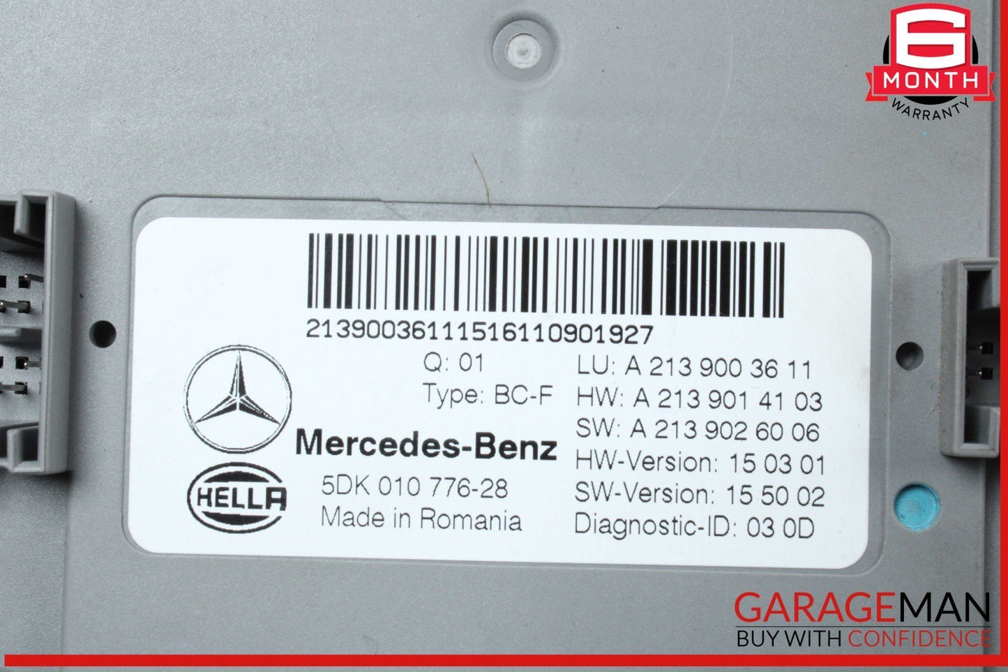 17-19 Mercedes W213 E300 Rear Sam Signal Activation Module 2139003611 OEM