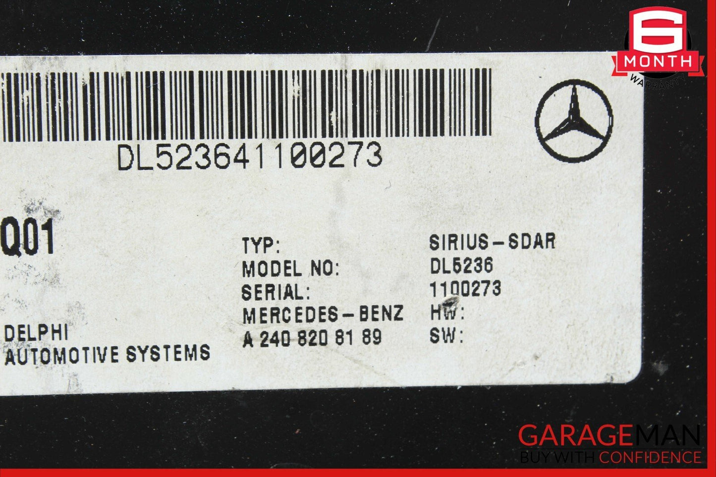 05-11 Mercedes W211 E500 SLK280 Sirius Satellite Radio Receiver Module OEM