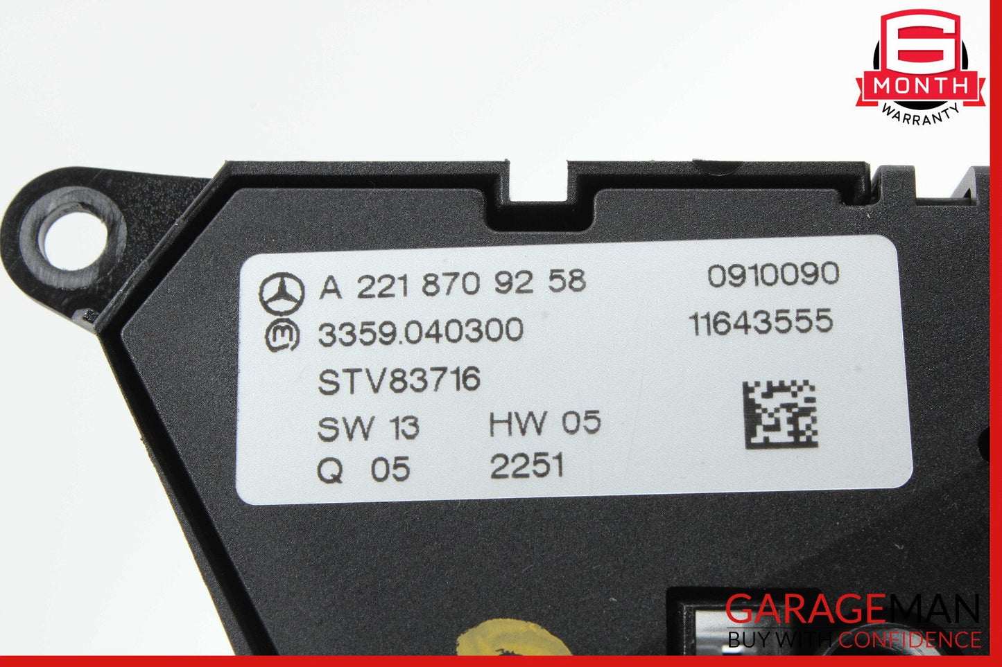 07-14 Mercedes W221 S550 CL550 Front Left Driver Seat Control Memory Switch OEM