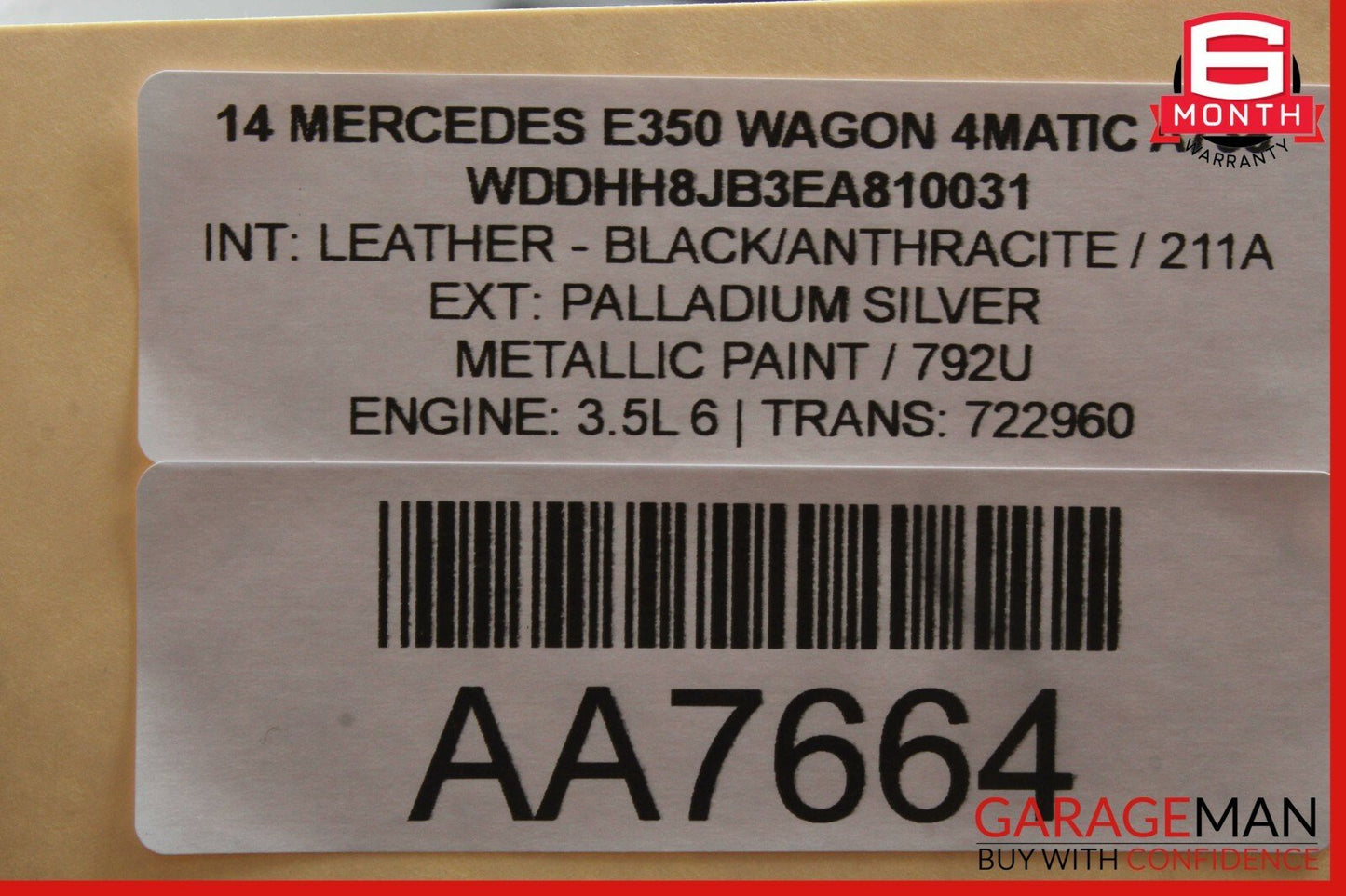 10-14 Mercedes W212 E350 Front Left Driver Side Door Window Regulator Motor OEM