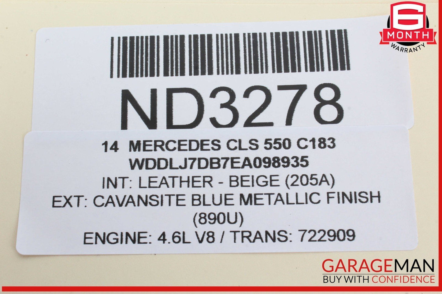 12-18 Mercedes W218 CLS550 CLS63 Seat Vacuum Pump Reservoir Tank 0008003119 OEM