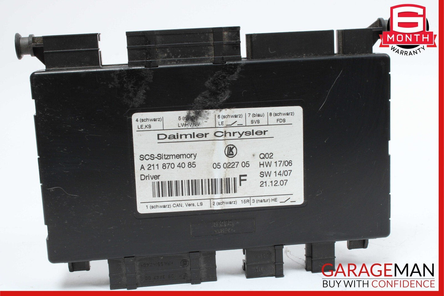 03-13 Mercedes W251 R350 SLK280 Front Left Side Seat Control Module Unit OEM