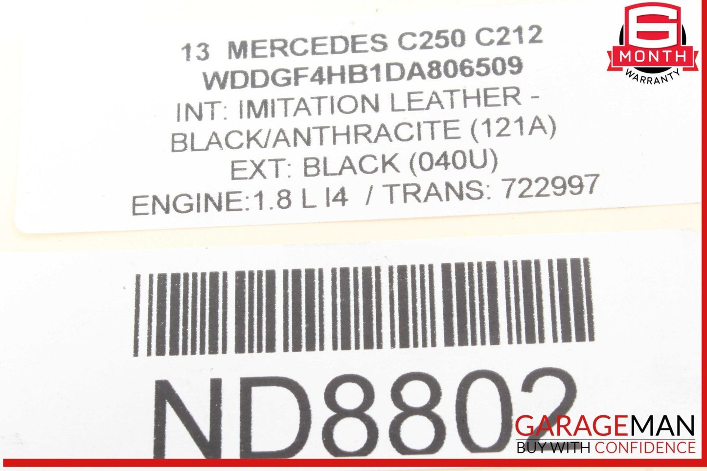 08-17 Mercedes W204 C250 C300 Rear Right / Left Suspension Upper Control Arm OEM