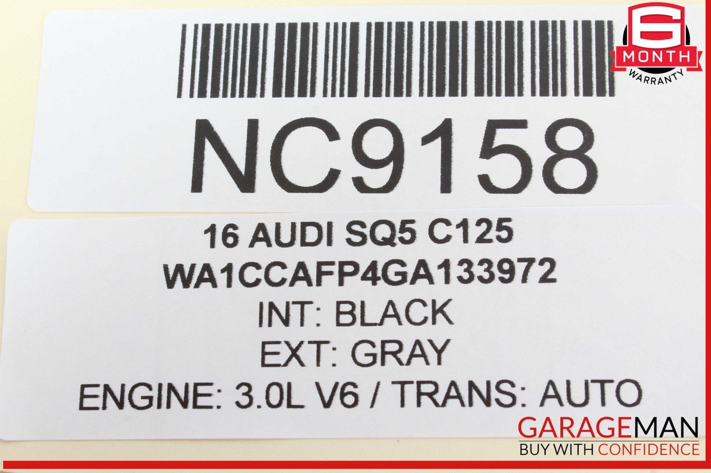 14-17 Audi SQ5 Front Right Passenger Side Seat Belt Seatbelt Black OEM
