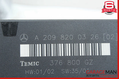 03-09 Mercedes W209 CLK500 CLK320 Rear Temic Control Module 2098200326 OEM