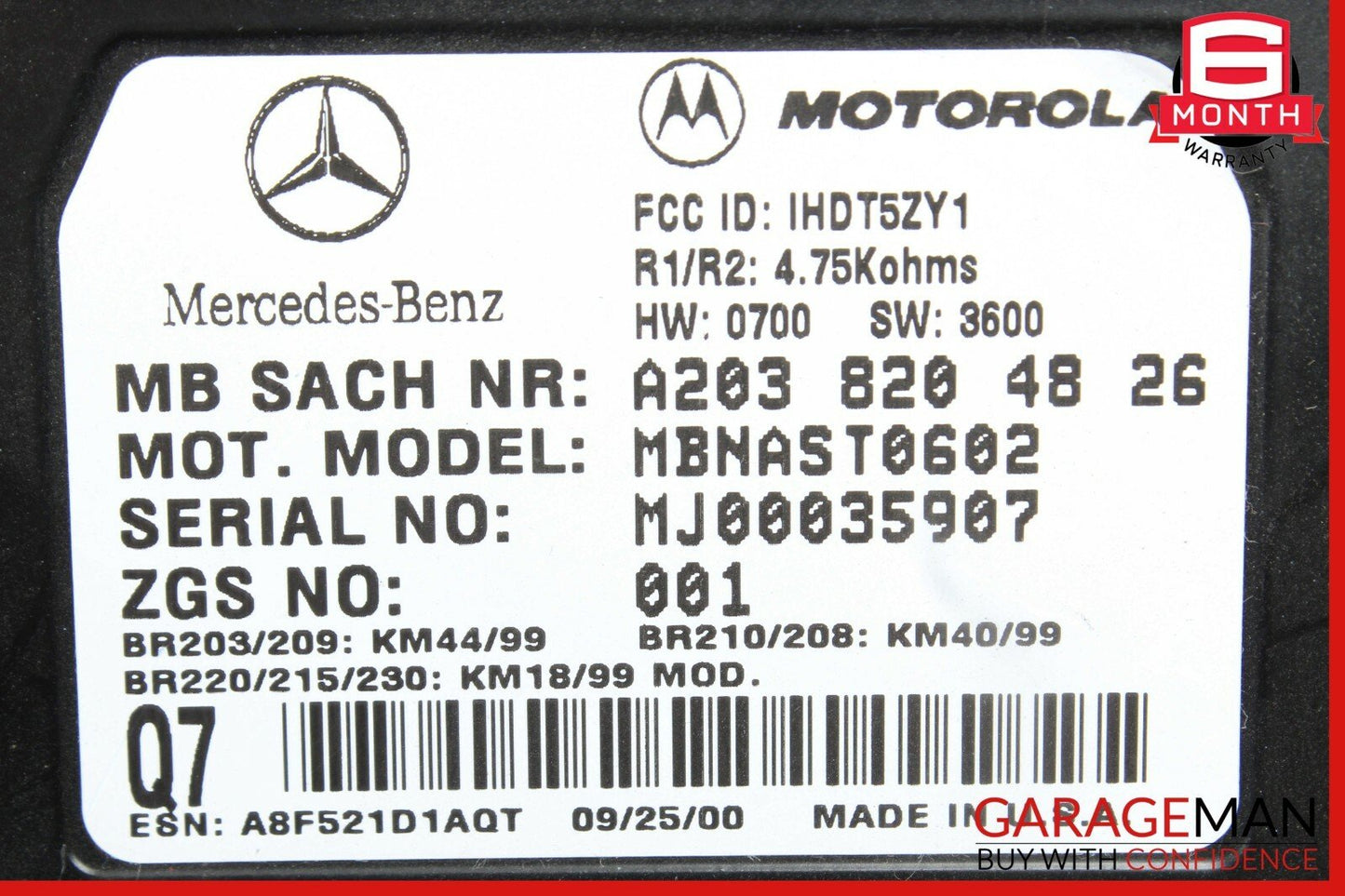 97-07 Mercedes E430 C320 CLK55 AMG Voice Control Communication Module Unit