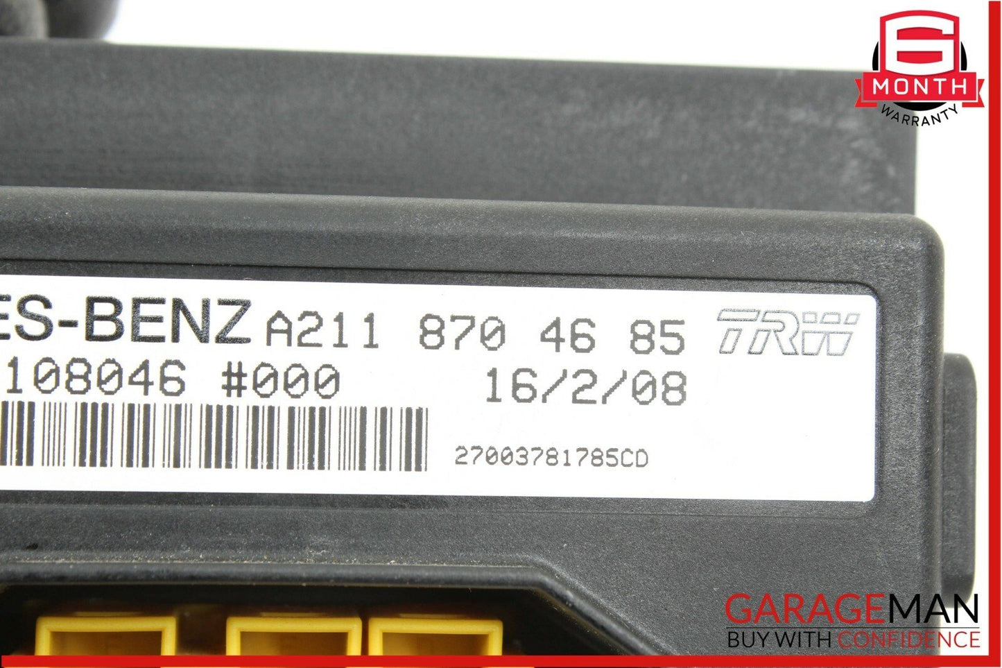 06-09 Mercedes X164 GL450 R350 ML550 Right Seat Weight Sensor Control Module