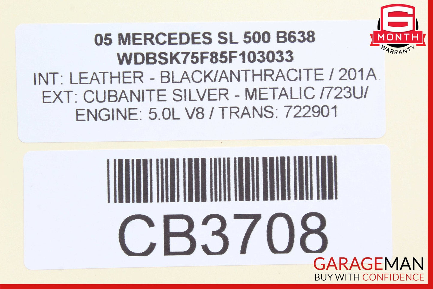 03-06 Mercedes R230 SL500 Steering Column Combination Switch Assembly OEM