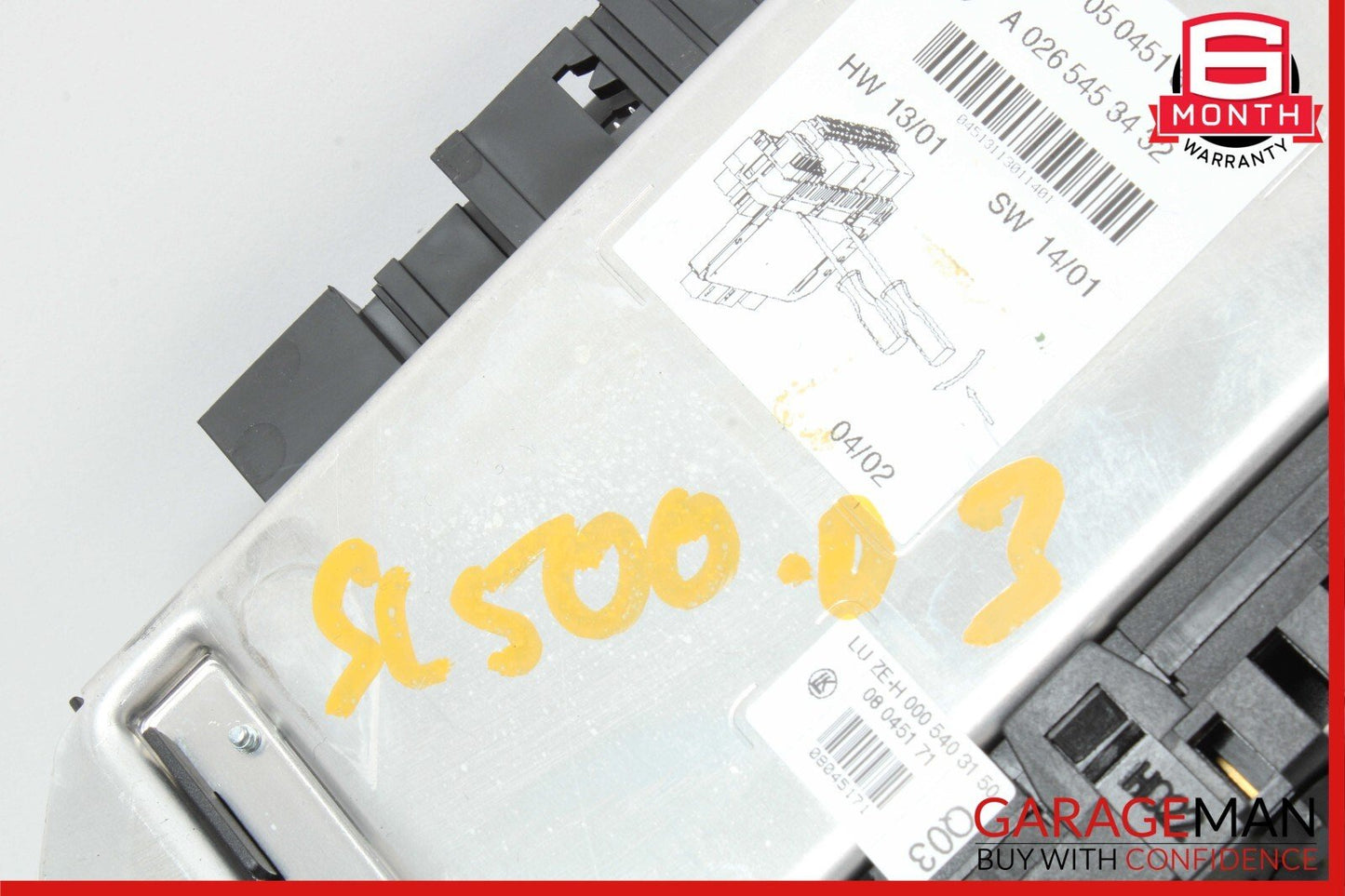 03-12 Mercedes R230 SL500 SL550 SL65 AMG Rear SAM Fuse Box Relay Module OEM