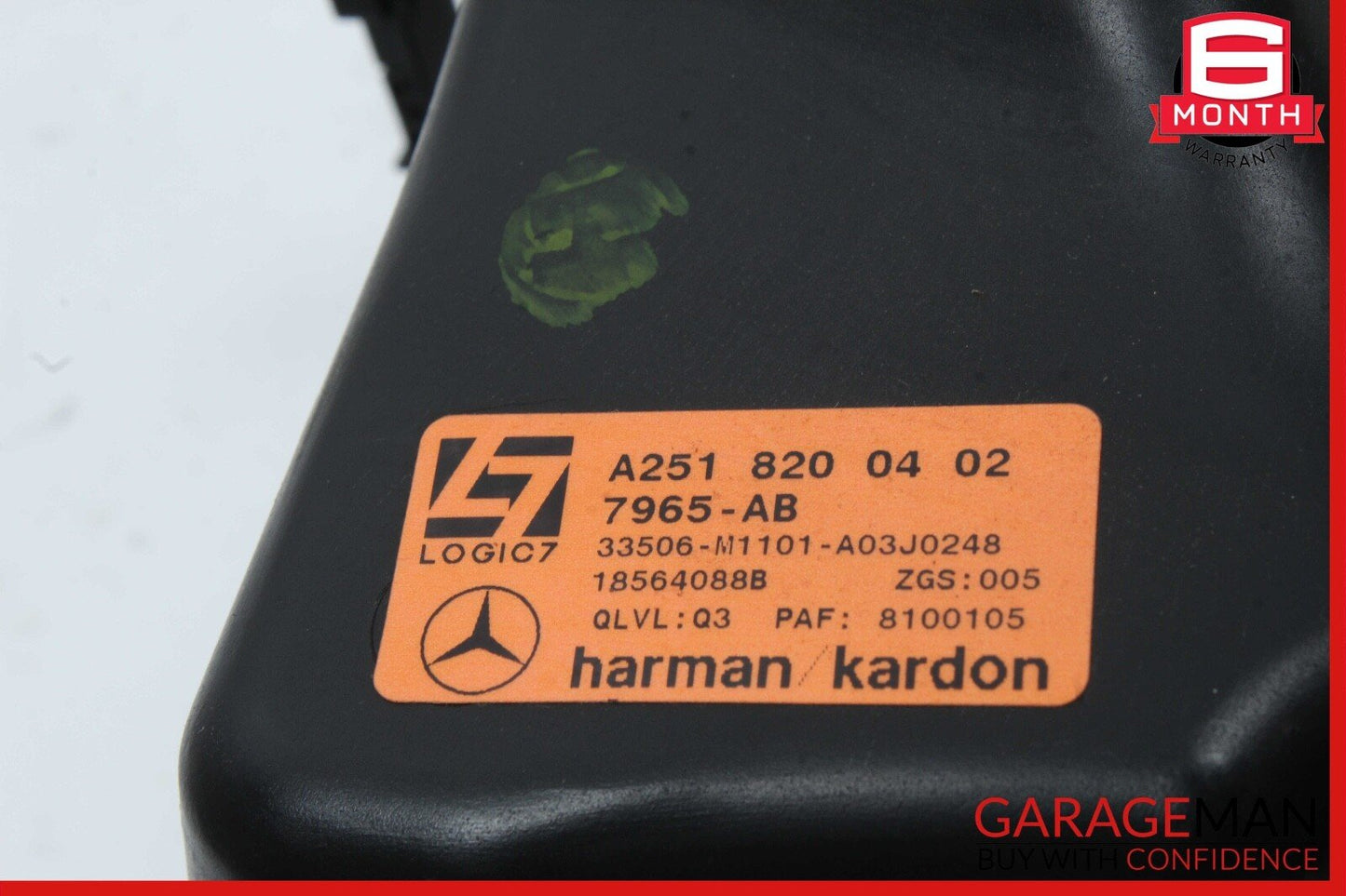 06-12 Mercedes W251 R350 R500 Rear Right Side Harman Kardon Pillar Speaker OEM