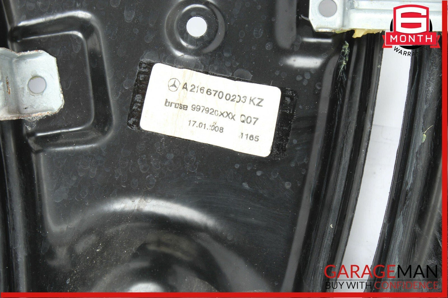 07-14 Mercedes W216 CL550 Rear Right Side Door Window Regulator Motor Frame