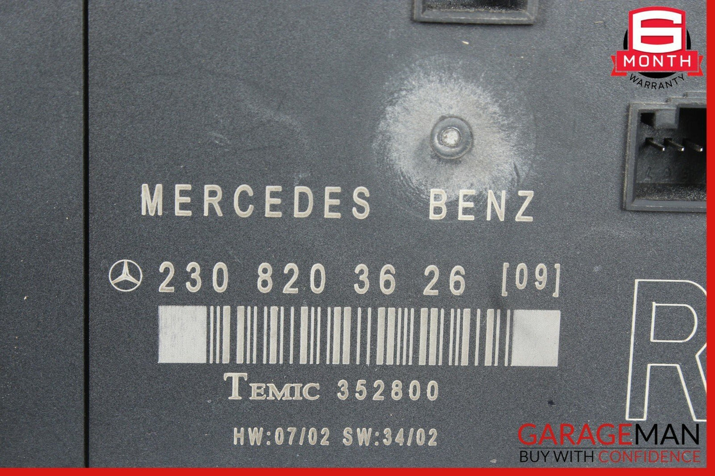 03-12 Mercedes R230 SL500 SL55 AMG Door Control Module Right Side 2308203626 OEM