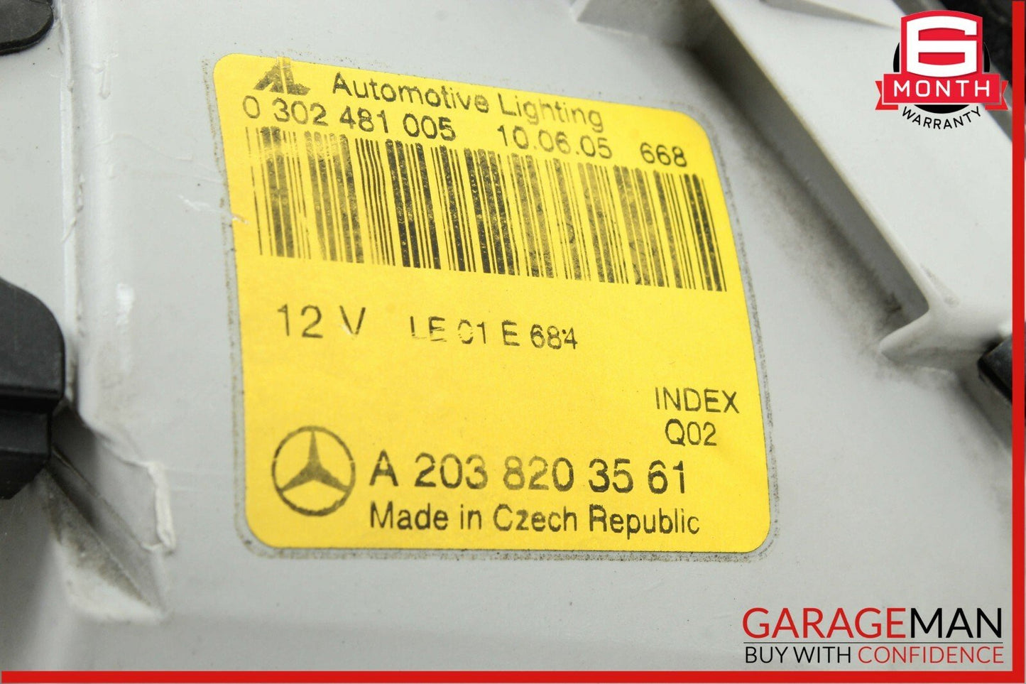 05-07 Mercedes W203 C230 Front Left Side Head Light Headlight Lamp Halogen