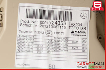 10-15 Mercedes X204 GLK350 Rear Right Passenger Side Interior Door Panel Beige