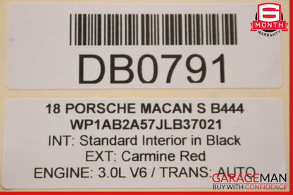 15-18 Porsche Macan S Rear Right Top Upper Seat Cushion Black OEM