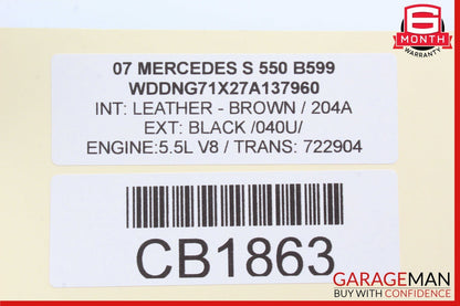 07-13 Mercedes W221 S550 S450 Center Dash A/C Air Vent Trim Clock 2218300954 OEM