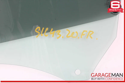 12-20 Mercedes R172 SLC43 AMG Front Right Passenger Side Door Window Glass OEM