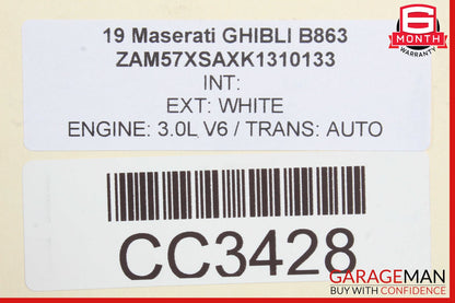 14-22 Maserati Ghibli Rear Right Passenger Side Door Shell OEM