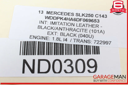 12-20 Mercedes R172 SLK250 SLK350 Front Left Side Seat Belt Seatbelt Retractor