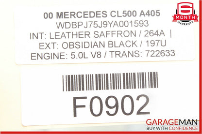 00-06 Mercedes W215 CL500 Front Left Seat Backrest Recline Handle Saffron OEM