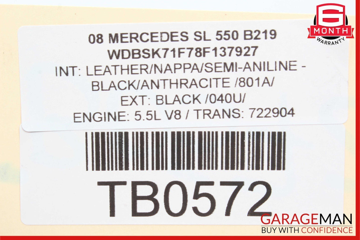 07-12 Mercedes R230 SL550 SL600 Rear Right Side ABC Shock Strut Hydraulic OEM