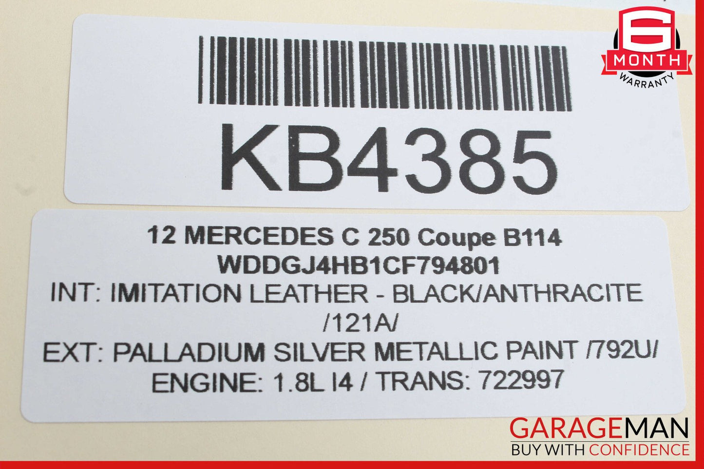 12-15 Mercedes W204 C250 C350 Front Left Driver Side Door Control Module Unit