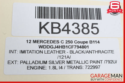 12-15 Mercedes W204 C250 C350 Front Left Driver Side Door Control Module Unit