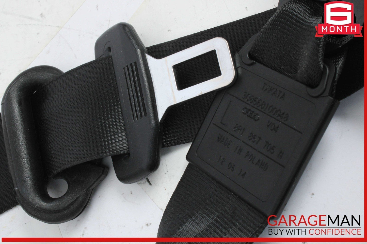 09-17 Audi SQ5 Q5 Front Left Driver Side Seat Belt Seatbelt Black 8R1857705N OEM