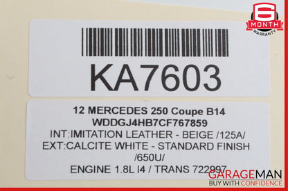 08-20 Mercedes C250 SLK350 E350 Front Right Side Door Lock Latch Actuator