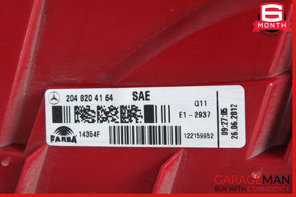 12-14 Mercedes W204 C250 C350 Tail Light Lamp LED Right Passenger Side OEM