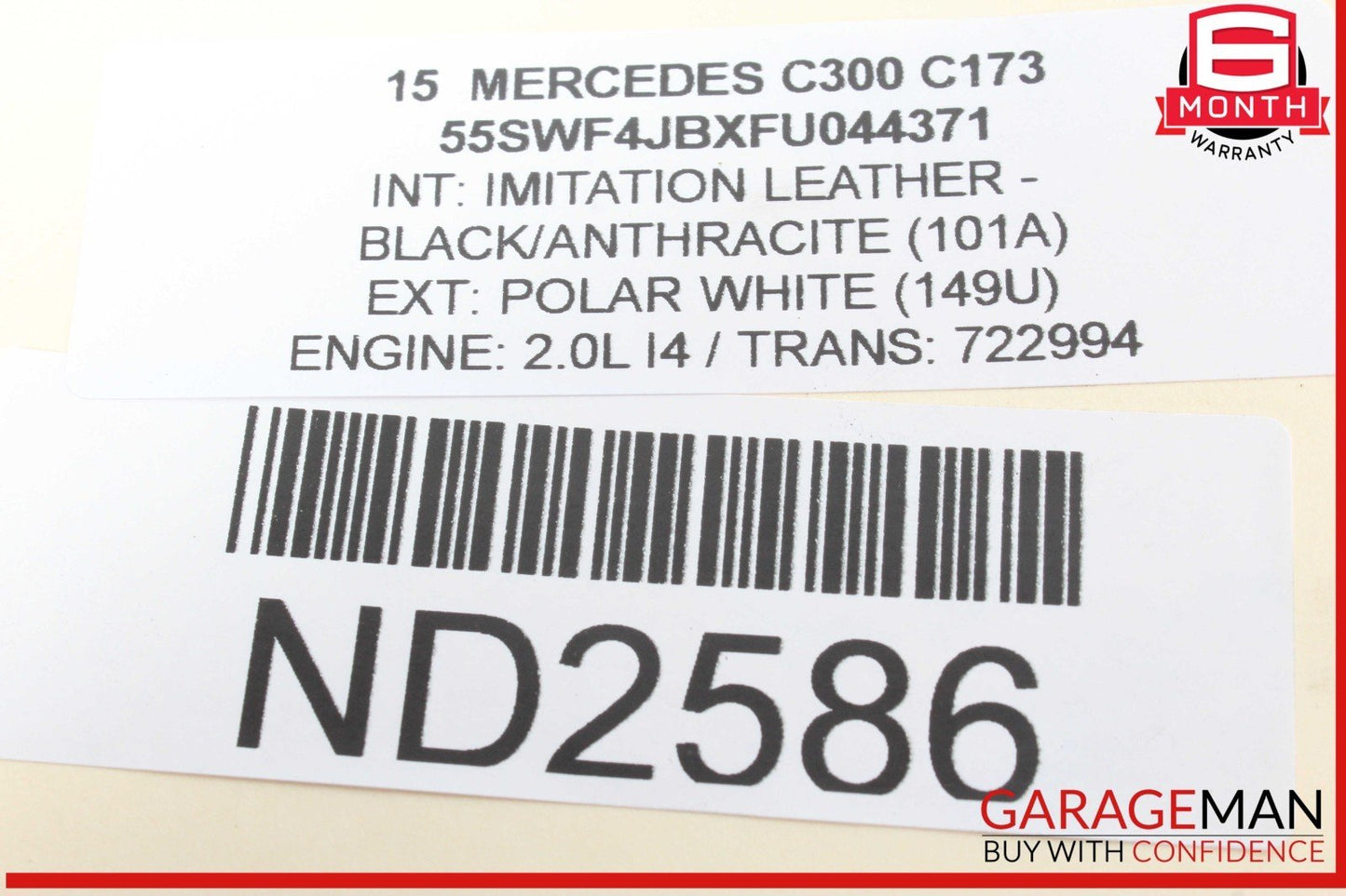 15-20 Mercedes-Benz C300 W205 Upper Control Arm Left/Right 20409 Genuine
