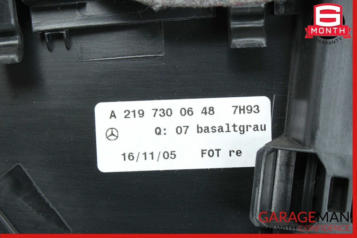 06-11 Mercedes W219 CLS500 CLS550 Complete Rear Right Interior Door Panel Grey