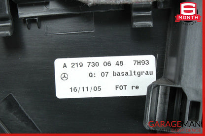 06-11 Mercedes W219 CLS500 CLS550 Complete Rear Right Interior Door Panel Grey
