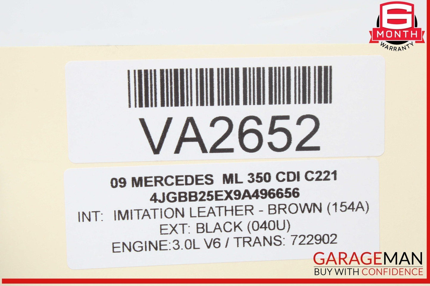 07-12 Mercedes W164 ML350 Bluetec Diesel CDI ECU Engine Control Module Flashed