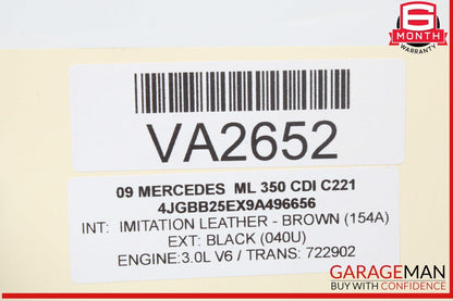 07-12 Mercedes W164 ML350 Bluetec Diesel CDI ECU Engine Control Module Flashed