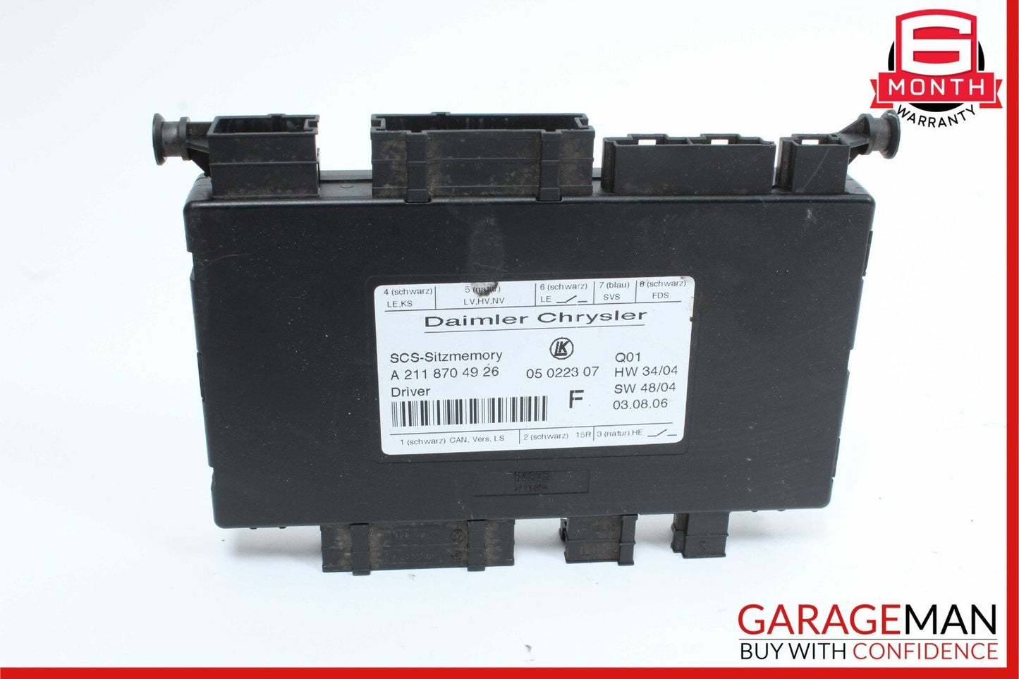 03-11 Mercedes W219 CLS550 SLK280 E350 Front Left Side Seat Control Module OEM