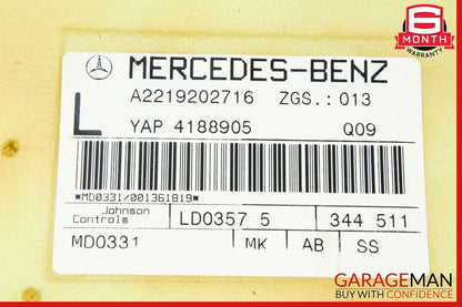 07-13 Mercedes W221 S600 Rear Left Recline Top Upper Seat Cushion Gray OEM