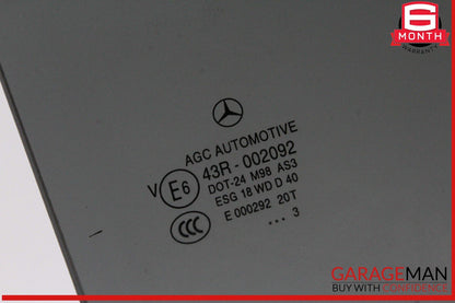 10-15 Mercedes X204 GLK350 Rear Right Passenger Side Door Window Auto Glass