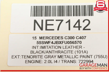 15-19 Mercedes W205 C300 C350e C400 Center Console Storage Compartment OEM