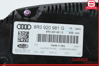 09-17 Audi Q5 Dash Dashboard Speedometer Instrument Cluster Gauge 8R0920981N OEM
