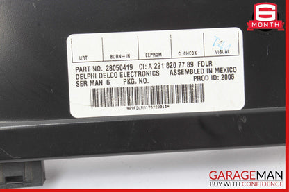 07-14 Mercedes CL550 S350 S550 SLK350 Sirius Satellite Radio Module Receiver