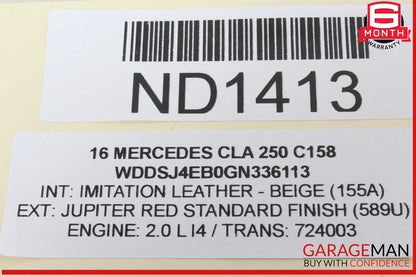 14-18 Mercedes W117 CLA250 Instrument Cluster Speedometer Odometer Gauge OEM