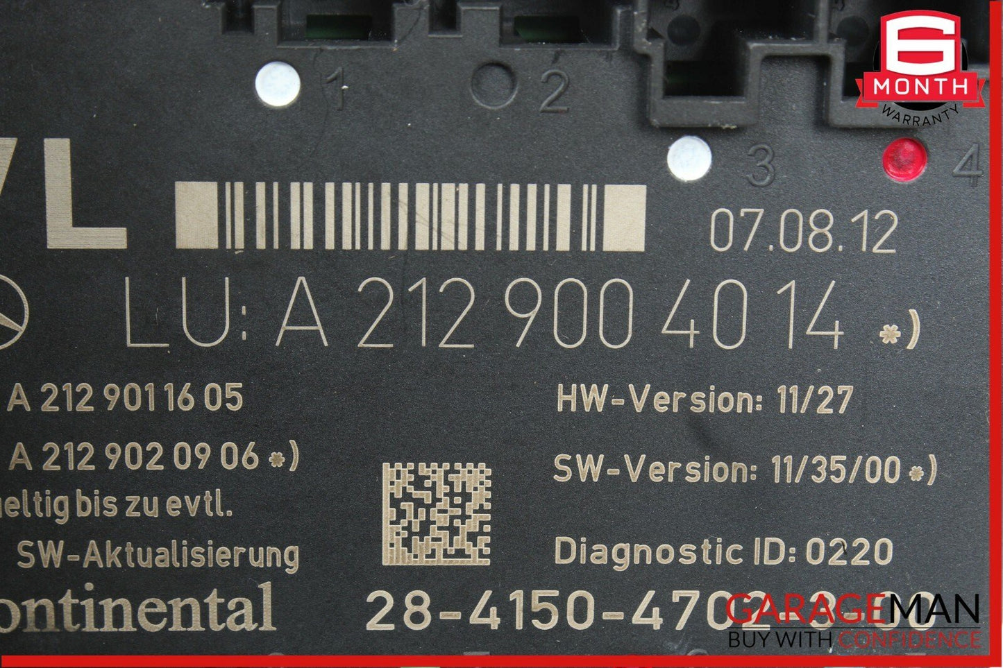 08-14 Mercedes W204 C250 C350 Front Left Side Door Control Module Unit OEM