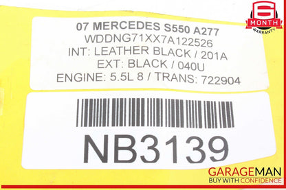 07-10 Mercedes W221 S550 Steering Column Combination Switch Assembly Black OEM