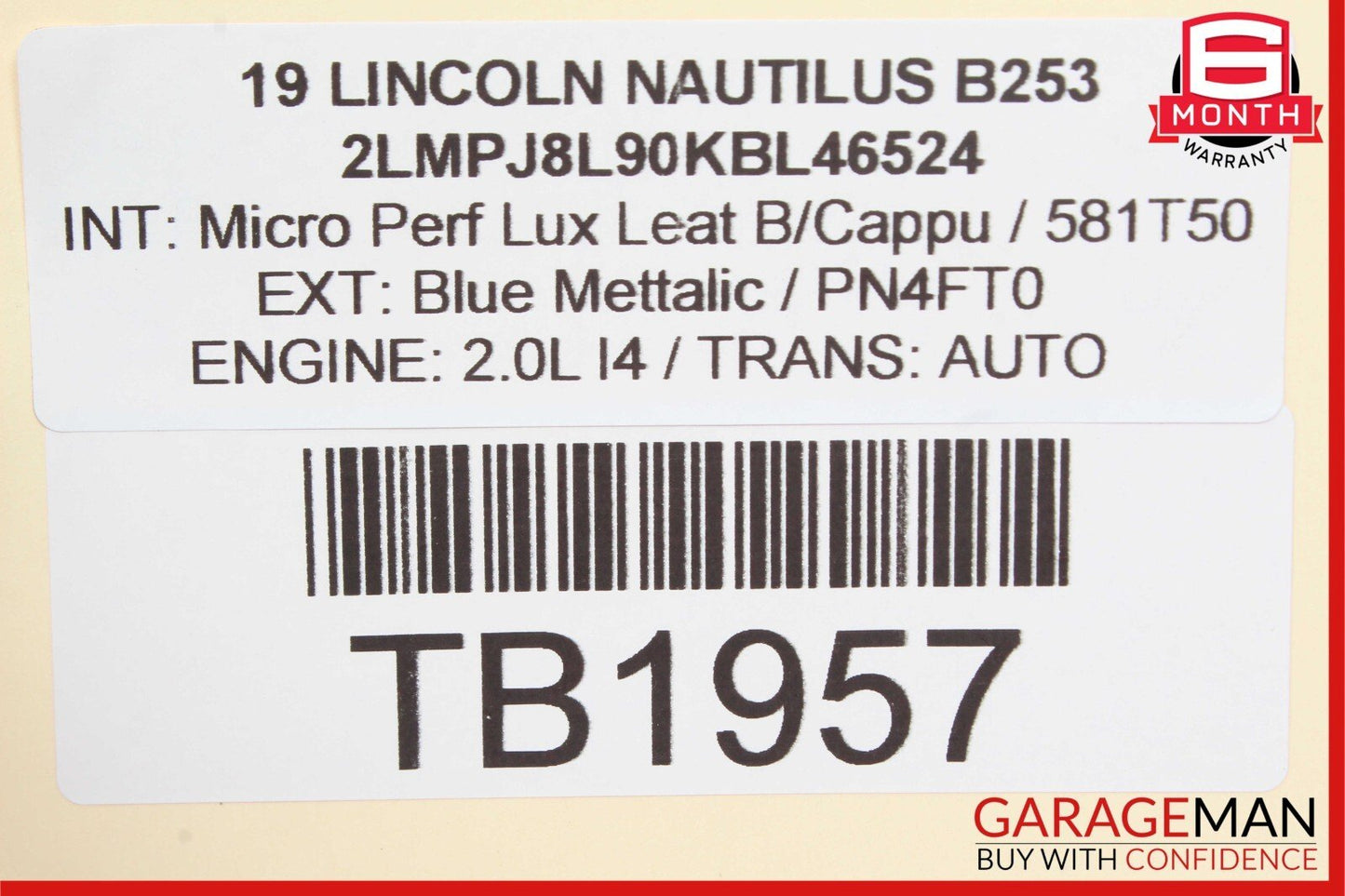 19-21 Lincoln Nautilus Front Left Side Seat Control Module Unit GU5T-14C708-RC