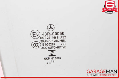 14-18 Mercedes W117 CLA250 Rear Right Passenger Side Door Window Glass OEM