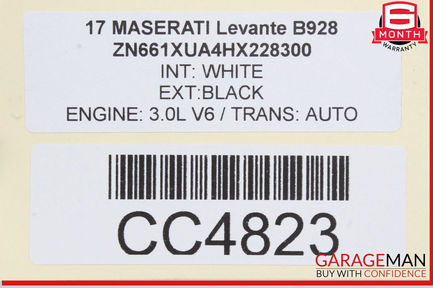 17-22 Maserati Levante M161 Front Right Passenger Side Door Shell White OEM