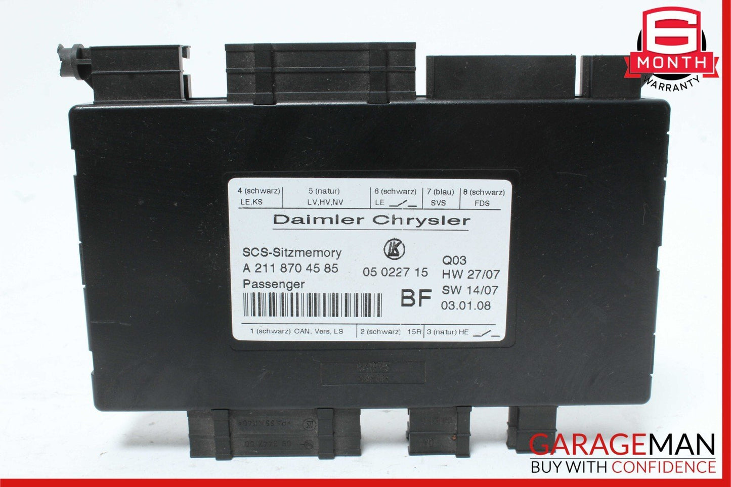 03-12 Mercedes W211 E550 E350 Under Seat Control Module Front Right Side OEM